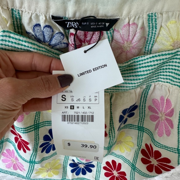 Zara Limited Edition Embroidered Flower Set *READ - Picture 9 of 10